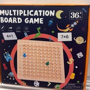 Multiplication Board Game with Dice and Pegs